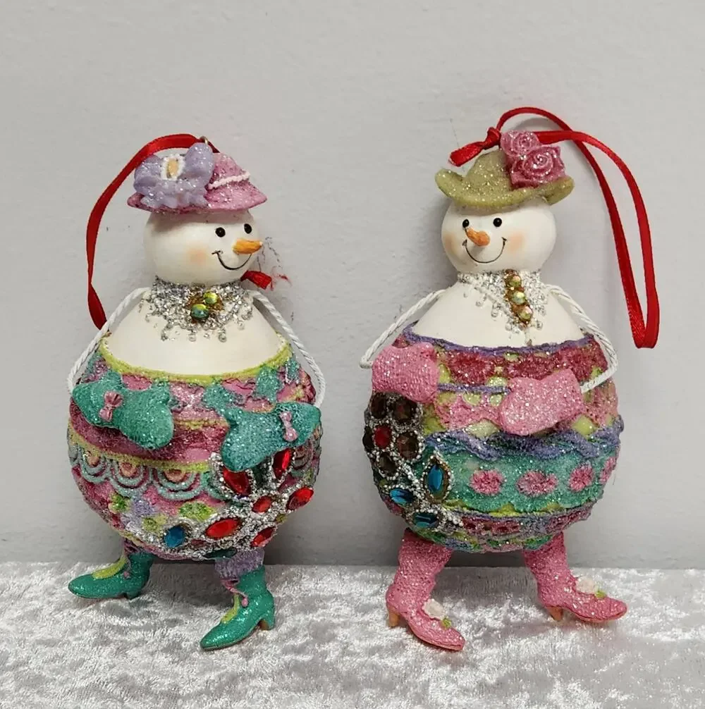 Christmas Decorative Snowman Ornament-Set of 2